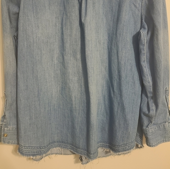Ava & Viv | Women's Long Sleeve Button Down Tencel or Denim Shirt (Size 2X) - Picture 6 of 12
